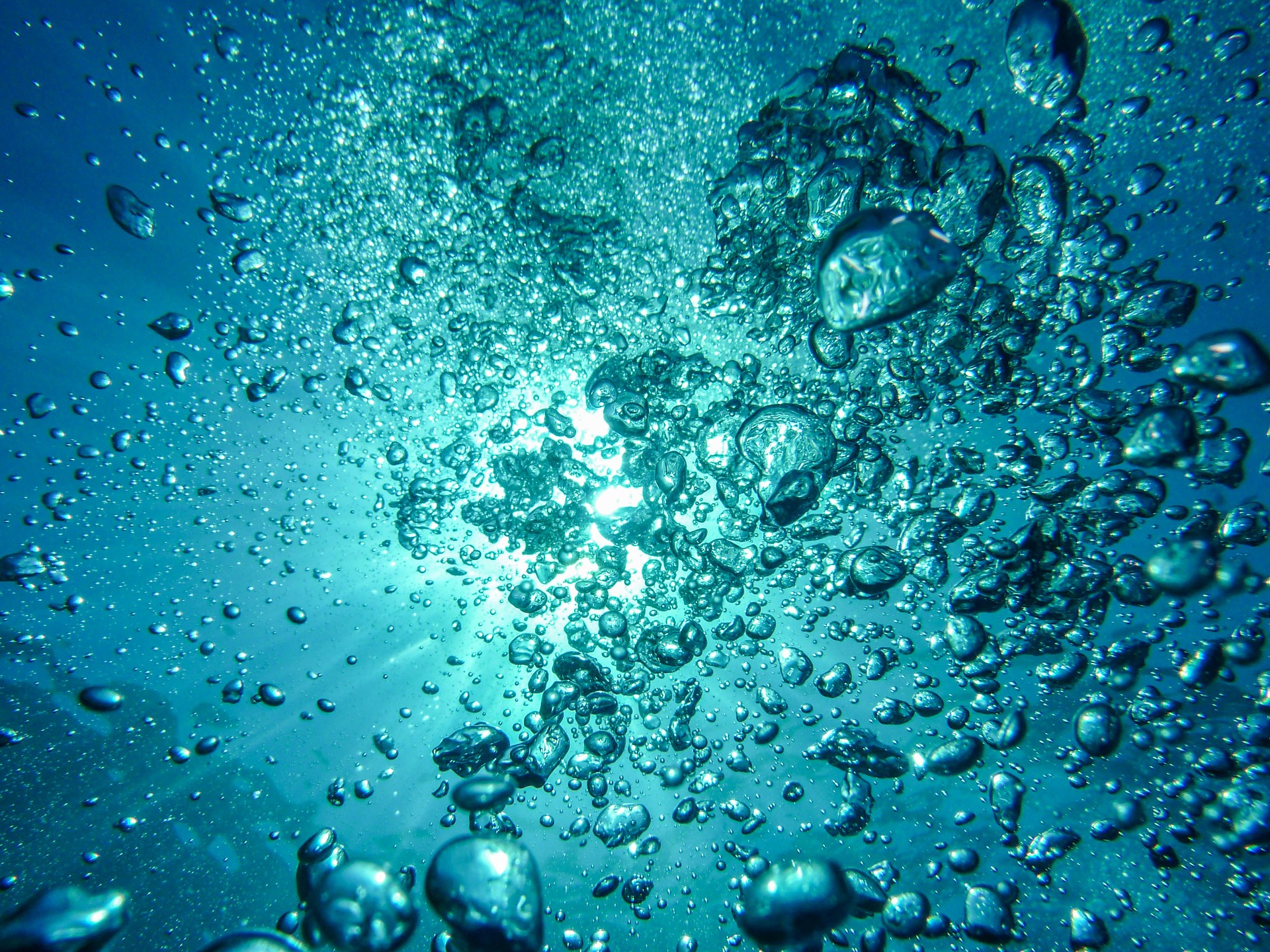 photo of air bubbles underwater